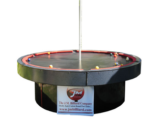 Illustration for article titled JM Billiard Round Pool Table Has a Stripper Pole Attachment